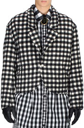 Short Length Single Jacket Black/White